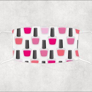 Girls Nail Polish Design Handmade Face Mask